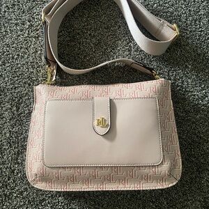 New Ralph Lauren light pink Monogram Crossbody Bag